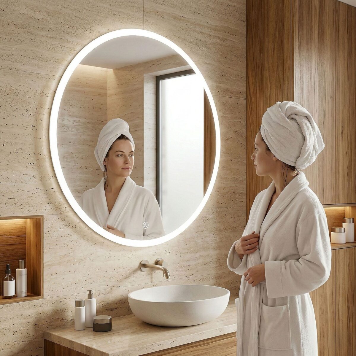 Specchio LED FFJ100 – Ø100 cm - immagine 3