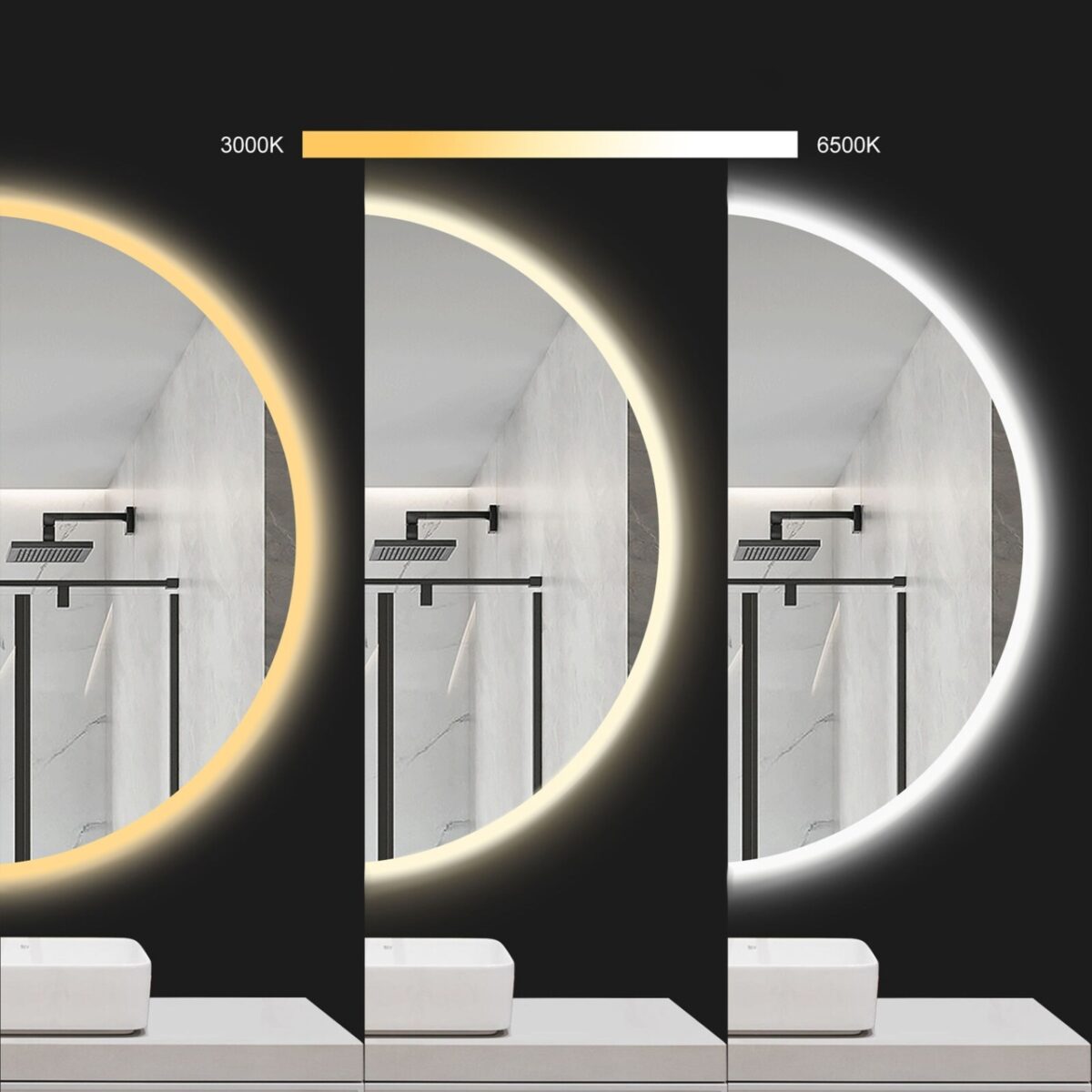 Specchio LED HZJ100 – Ø100 cm - immagine 6