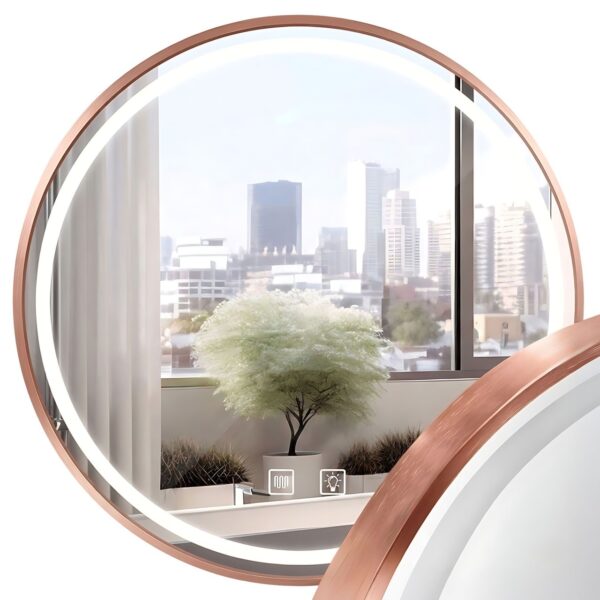 Specchio LED MMJ Brush Copper – Ø100 cm