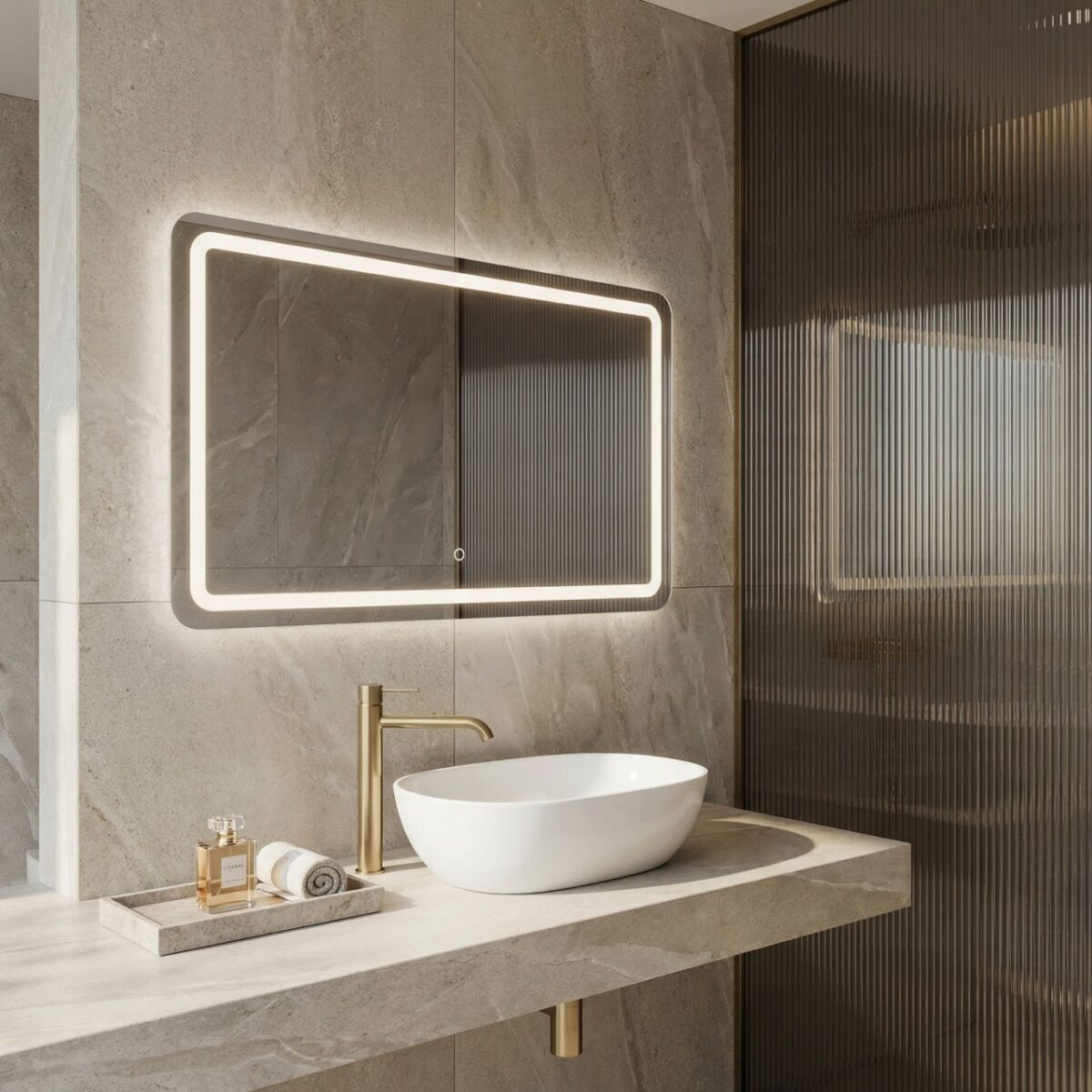 Specchio LED da parete EDIT – 100x60 cm - immagine 4