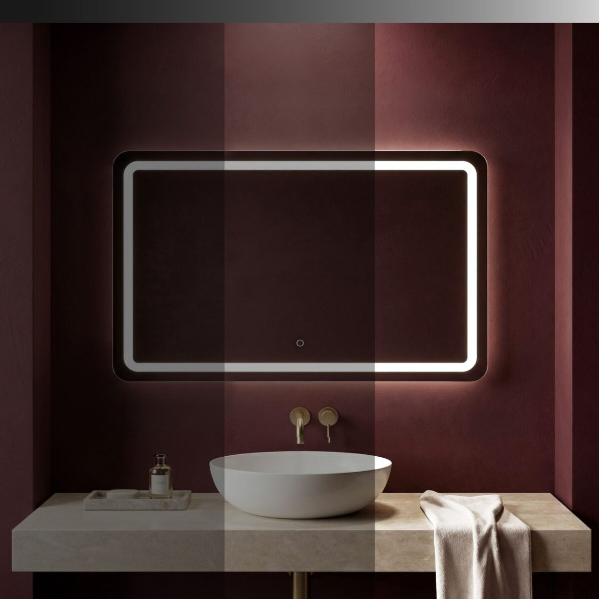 Specchio LED da parete EDIT – 100x60 cm - immagine 5