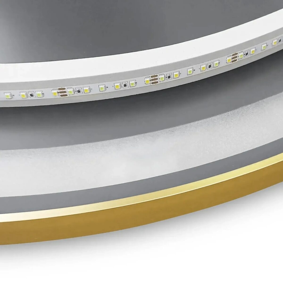Specchio LED MMJ Oro Spazzolato – Ø50 cm - immagine 7