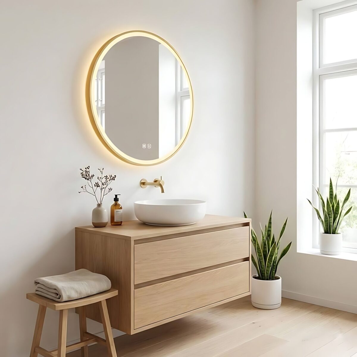 Specchio LED MMJ – Ø50 cm - immagine 3