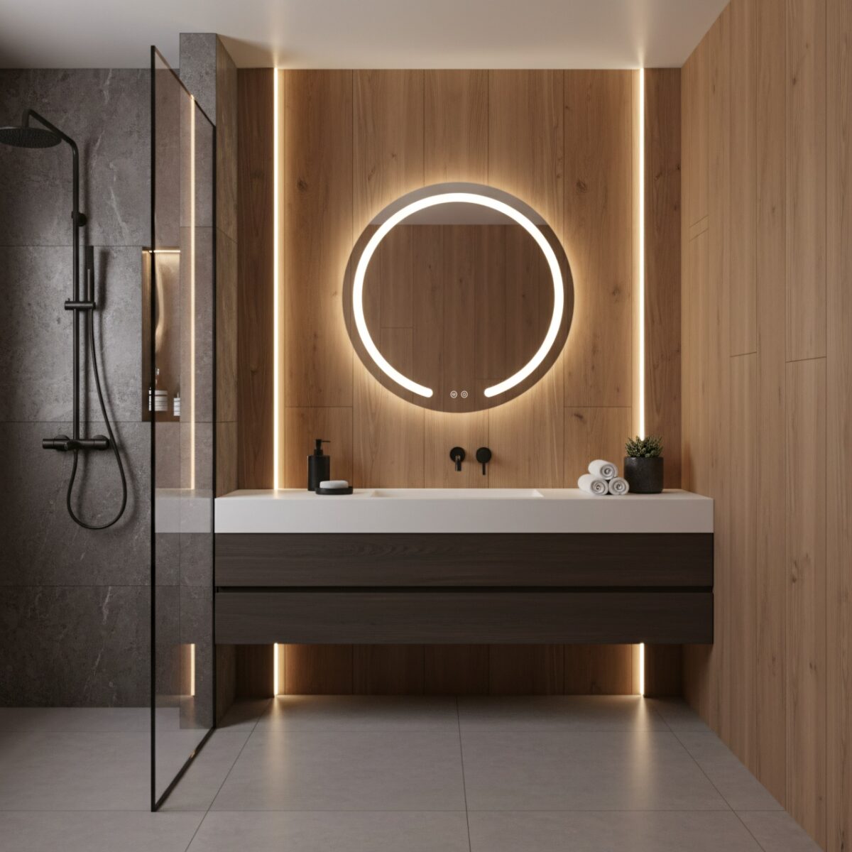 Specchio LED Modern – Ø70 cm - immagine 4