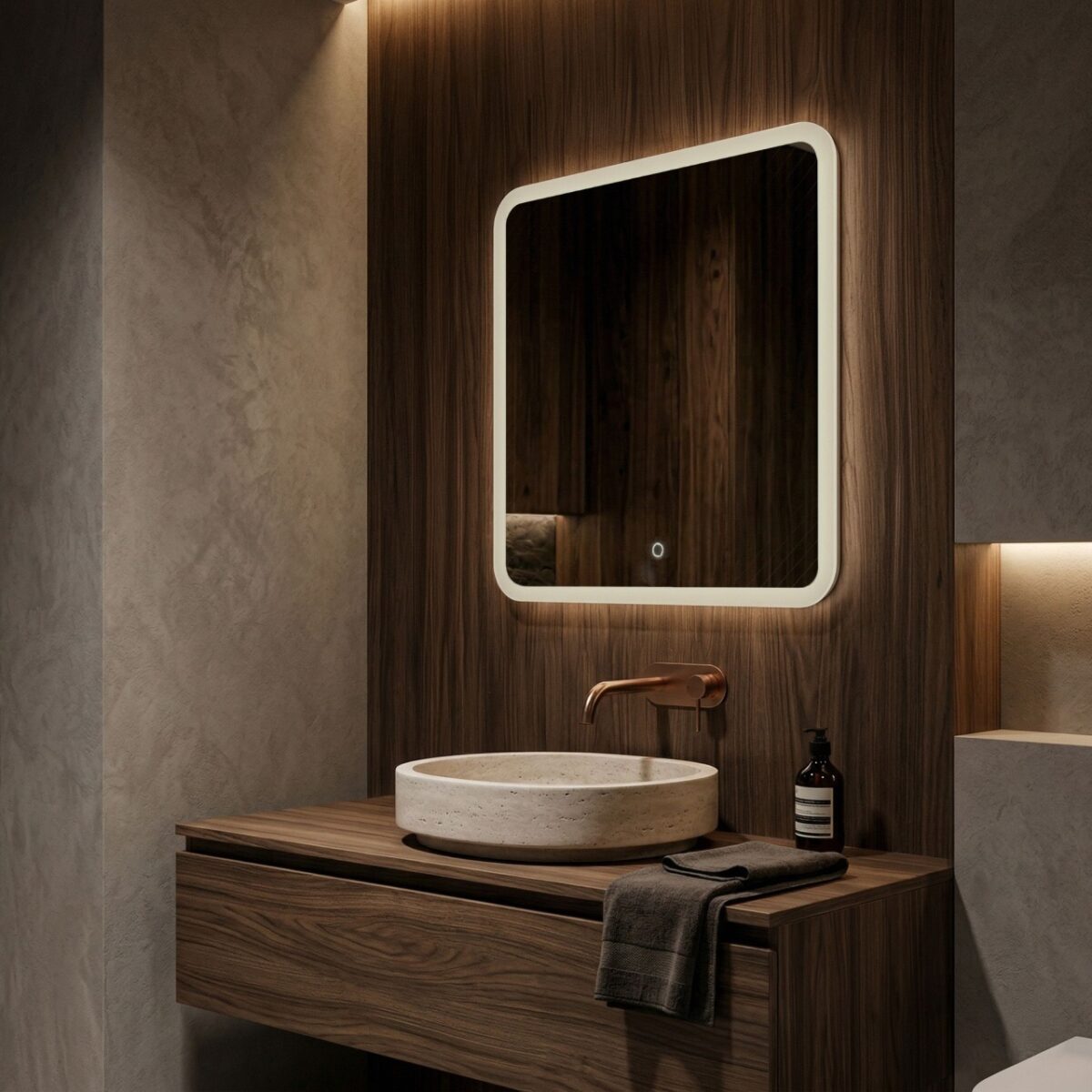 Specchio LED da parete TOP-2 – 70x70 cm - immagine 3