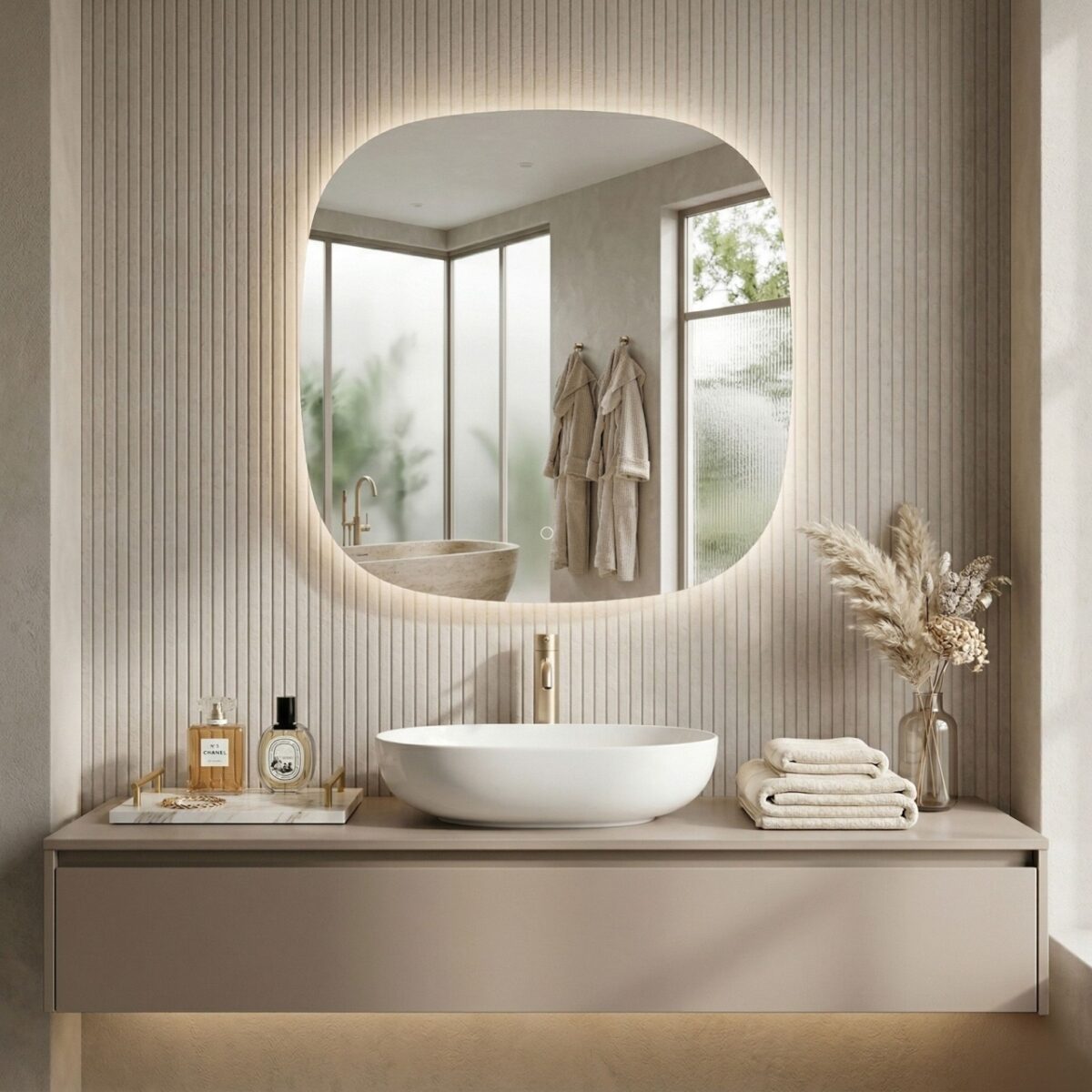 Specchio LED da parete TOP – 70x70 cm - immagine 2