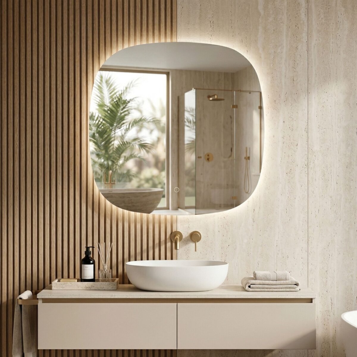 Specchio LED da parete TOP – 70x70 cm - immagine 6