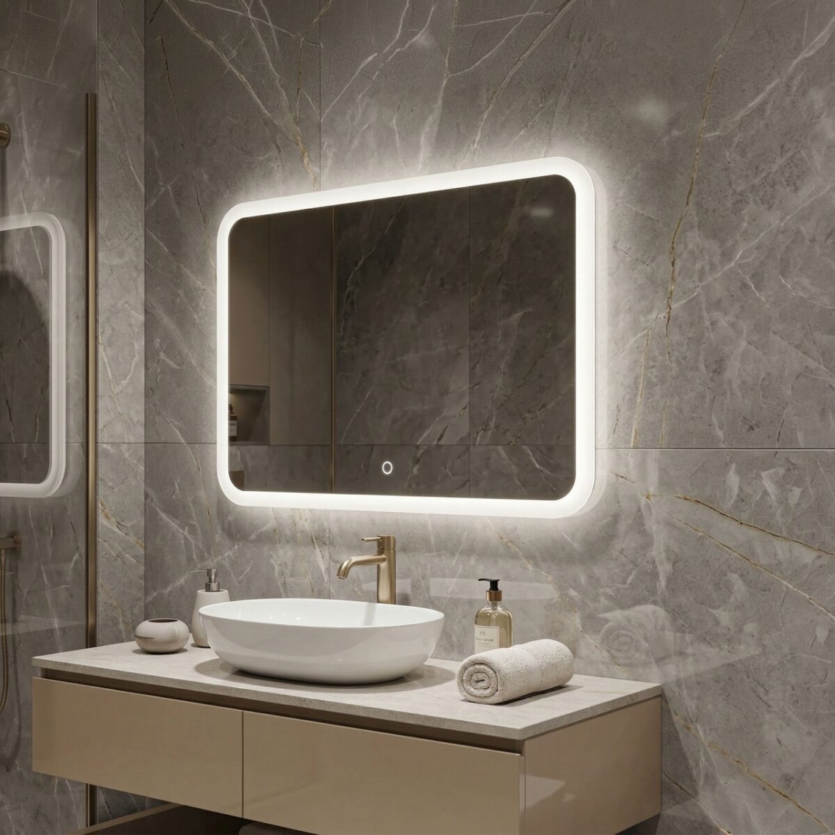 Specchio LED da parete TOP-3 – 80x60 cm - immagine 4