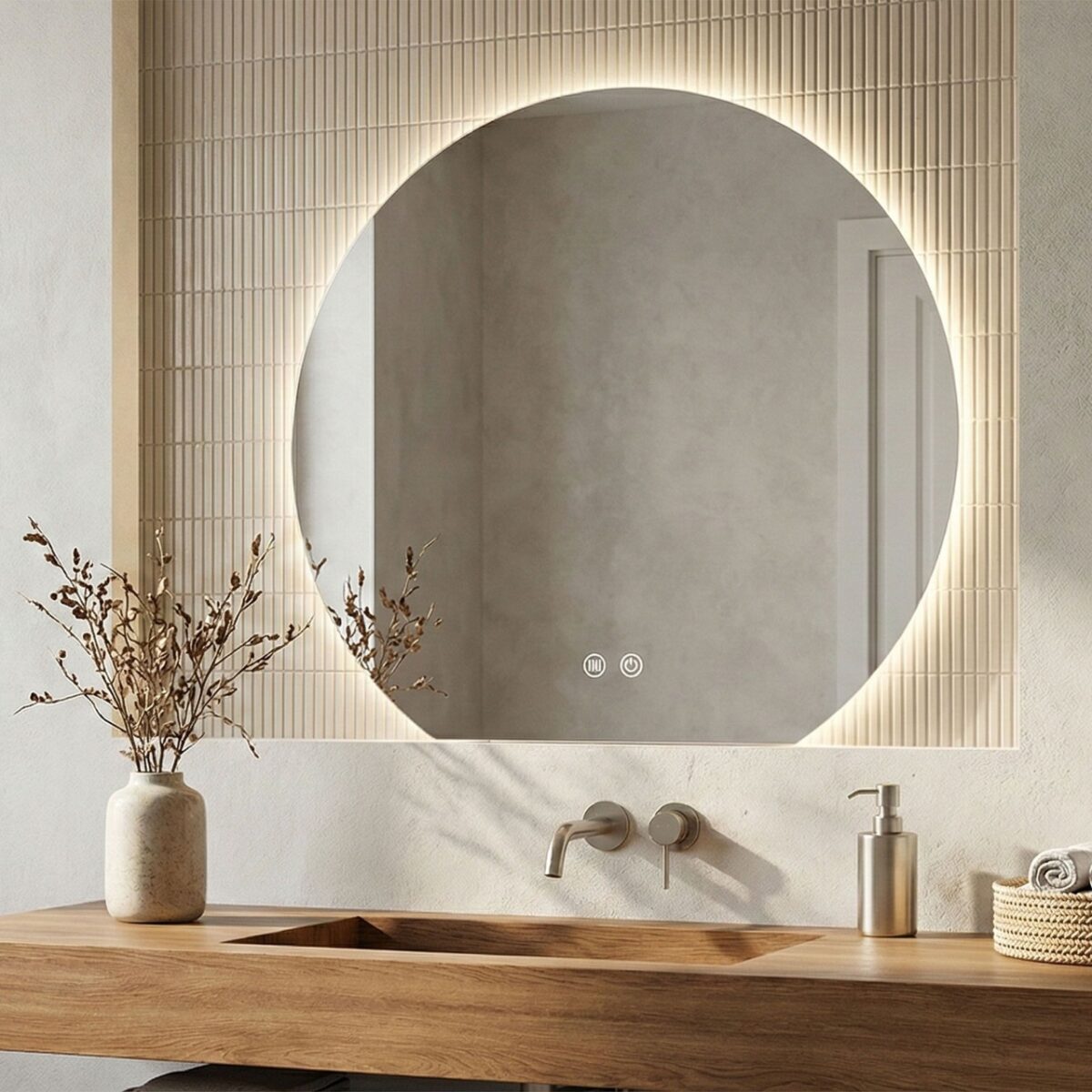 Specchio LED Fabio – 90×80 cm - immagine 2
