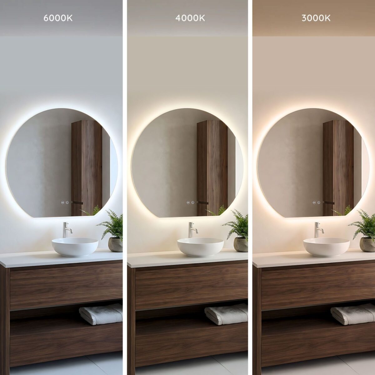 Specchio LED Fabio – 90×80 cm - immagine 3