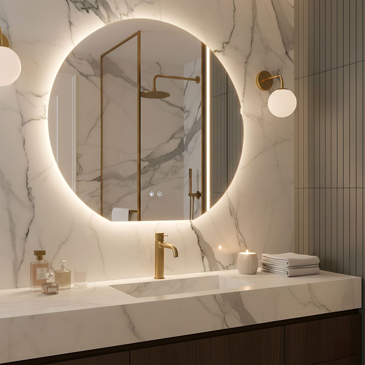 Specchio LED Fabio – 90×80 cm - immagine 4
