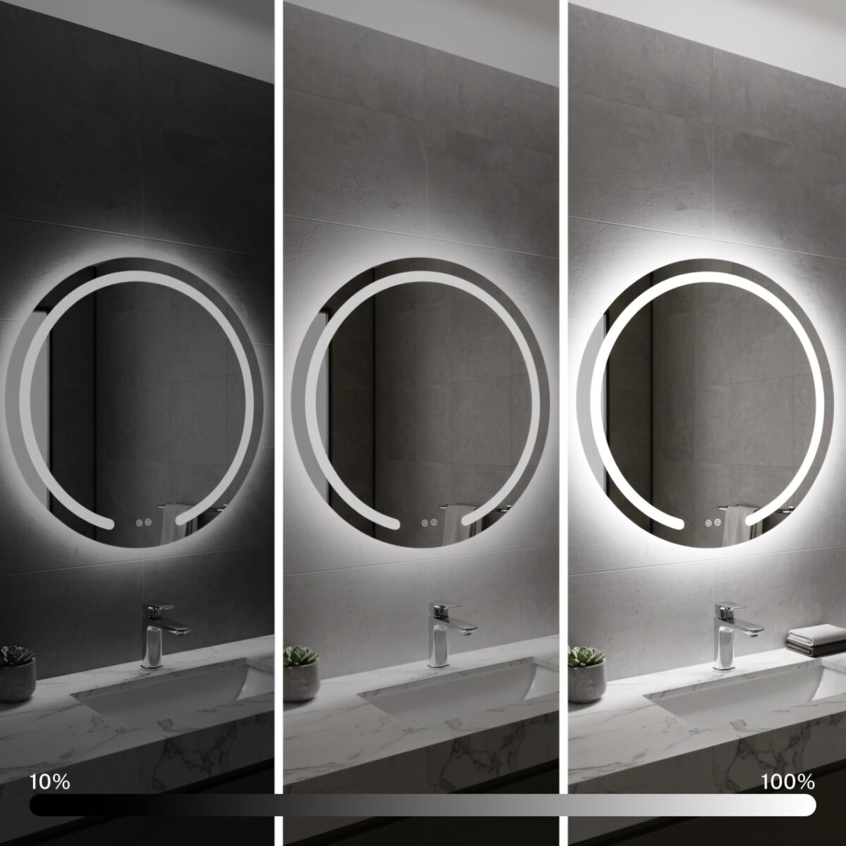 Specchio LED Modern – Ø90 cm - immagine 5