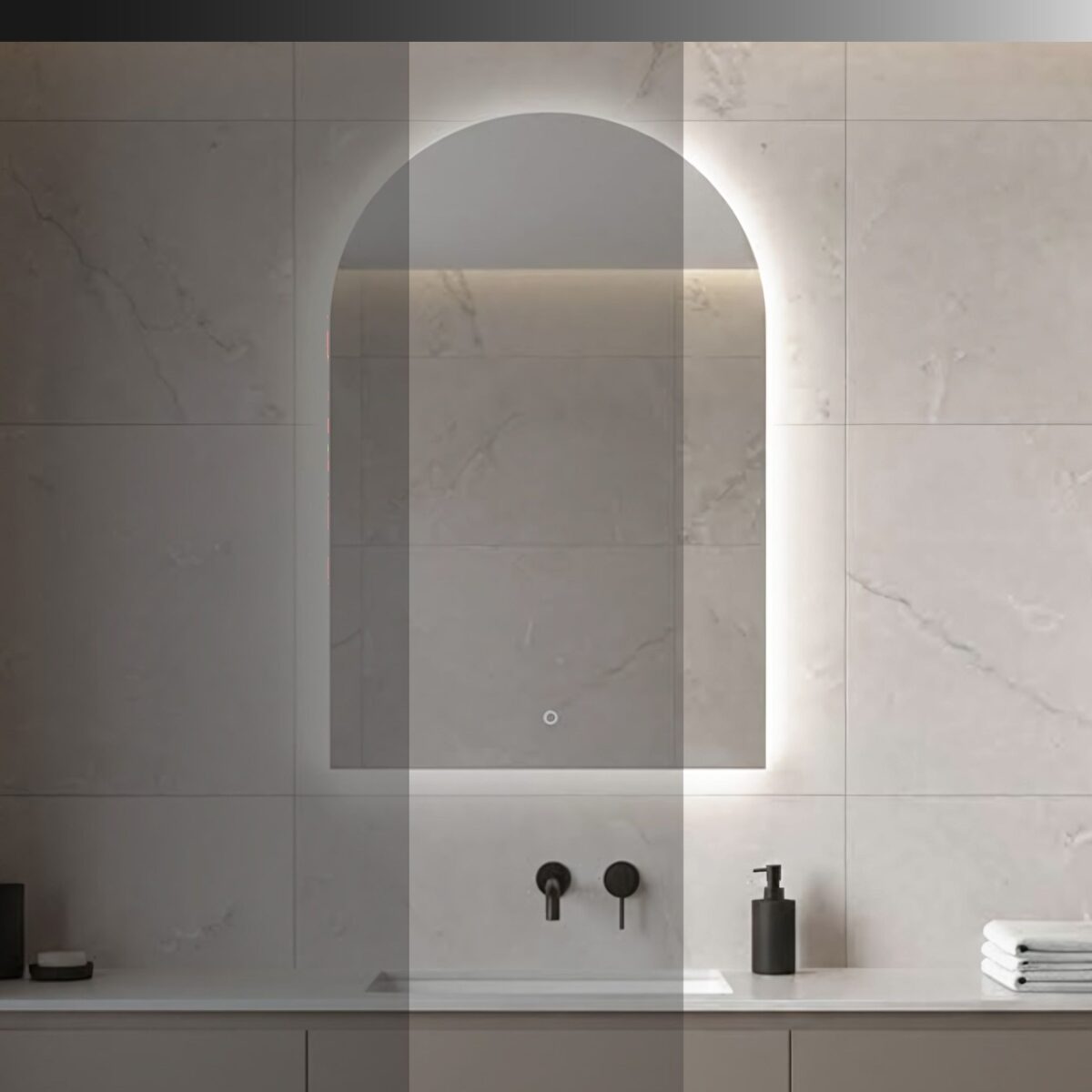 Specchio LED da parete TOP-1 – 90x60 cm - immagine 6