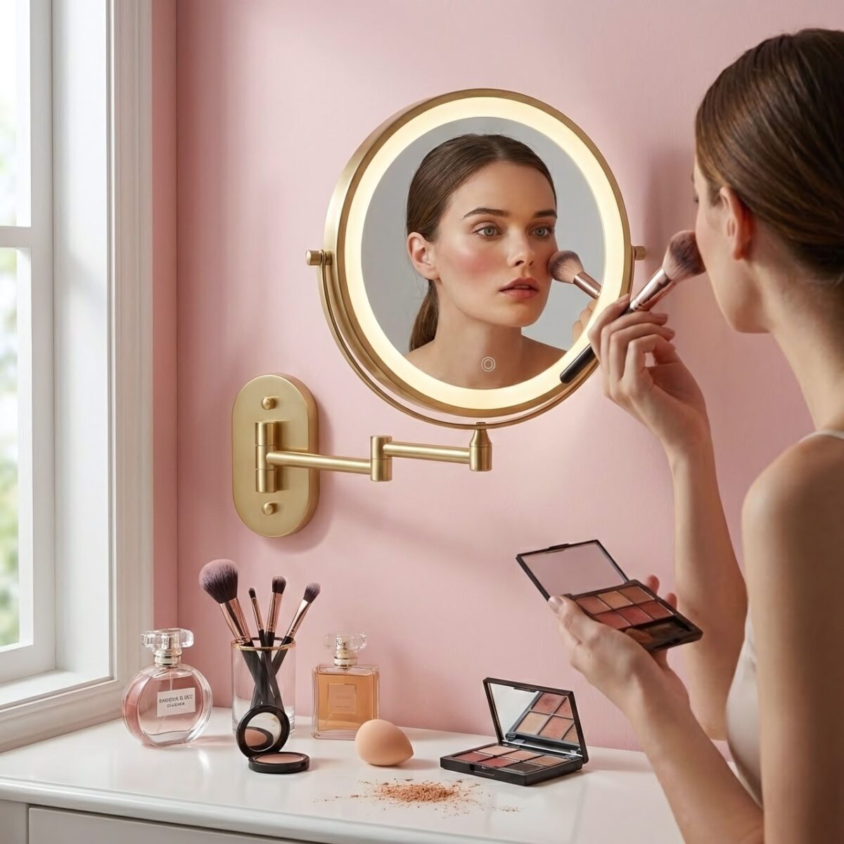 Specchio LED Glow Brush Gold - immagine 3