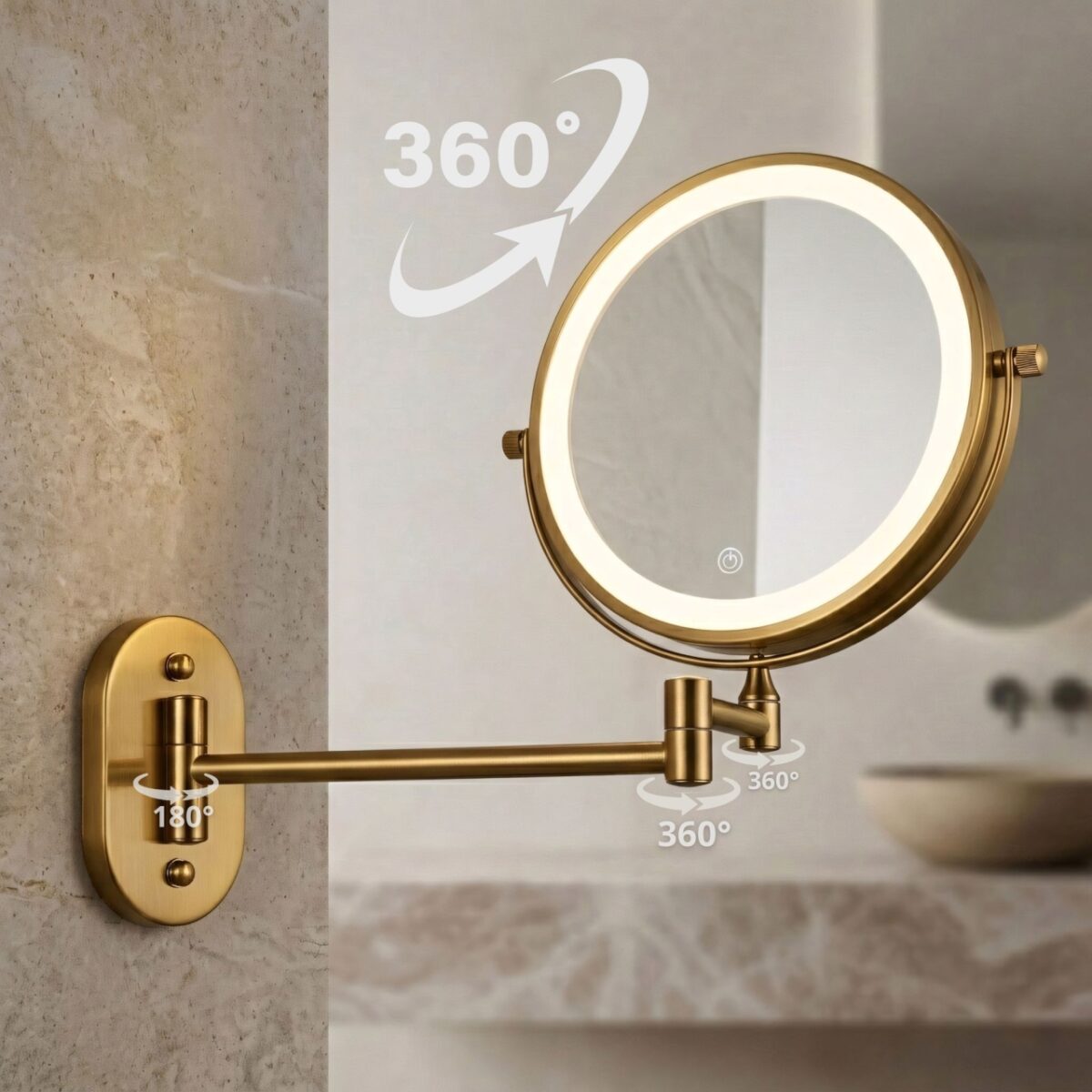 Specchio LED Glow Old Gold - immagine 4