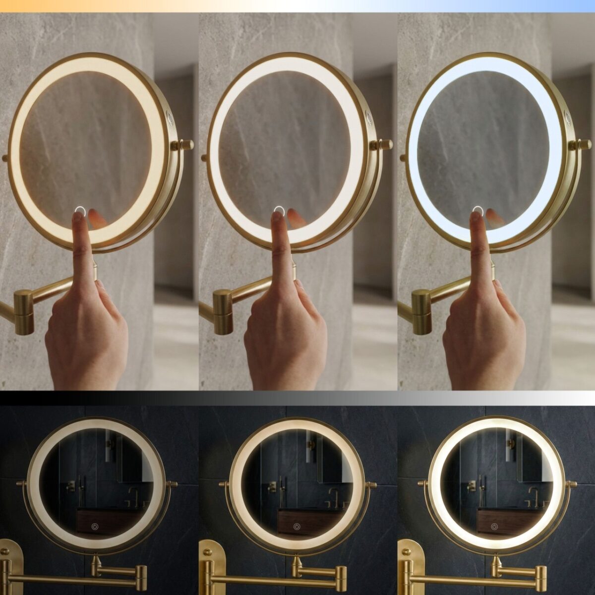 Specchio LED Glow Old Gold - immagine 5