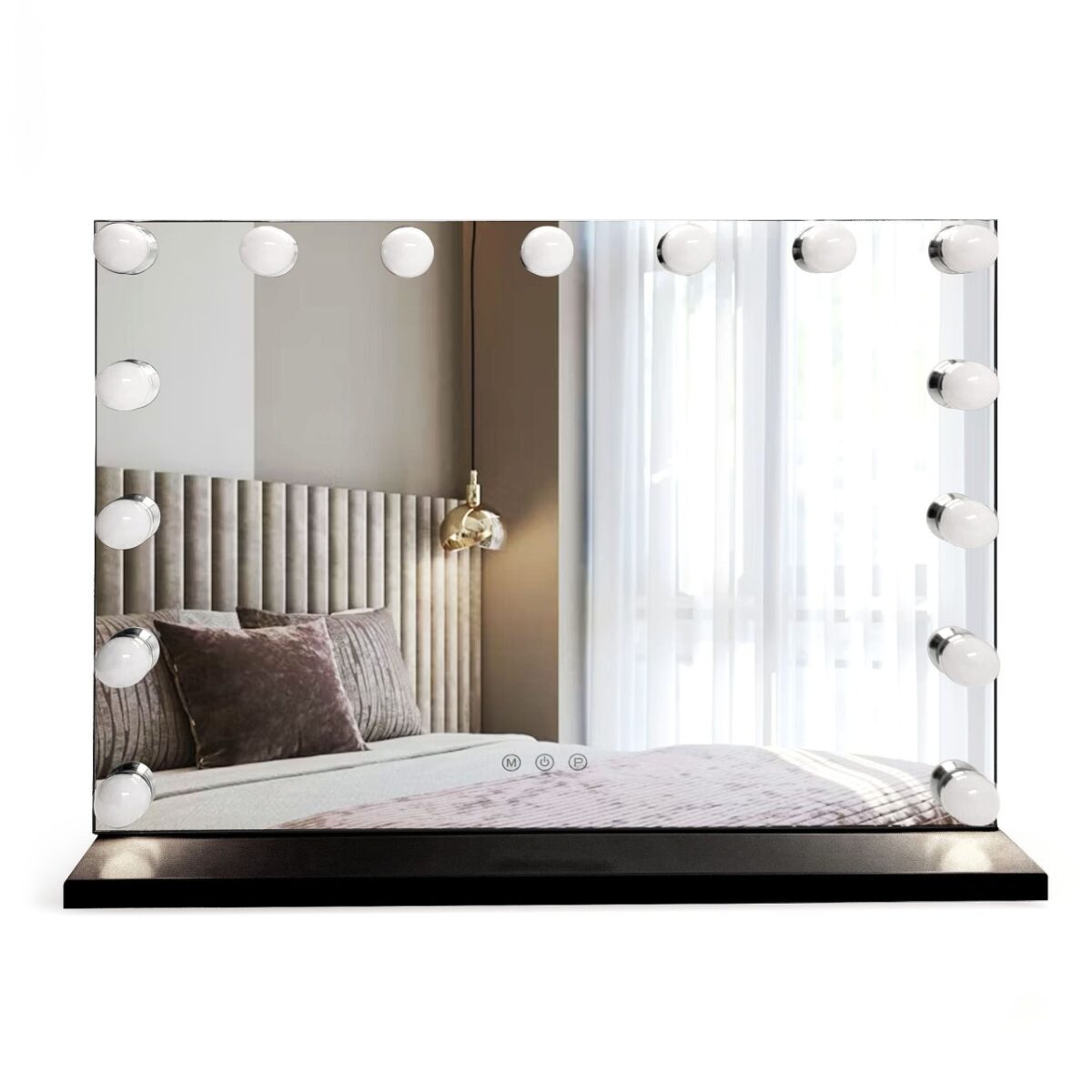 Specchio LED HOLLYWOOD Black – 58x45 cm - immagine 5