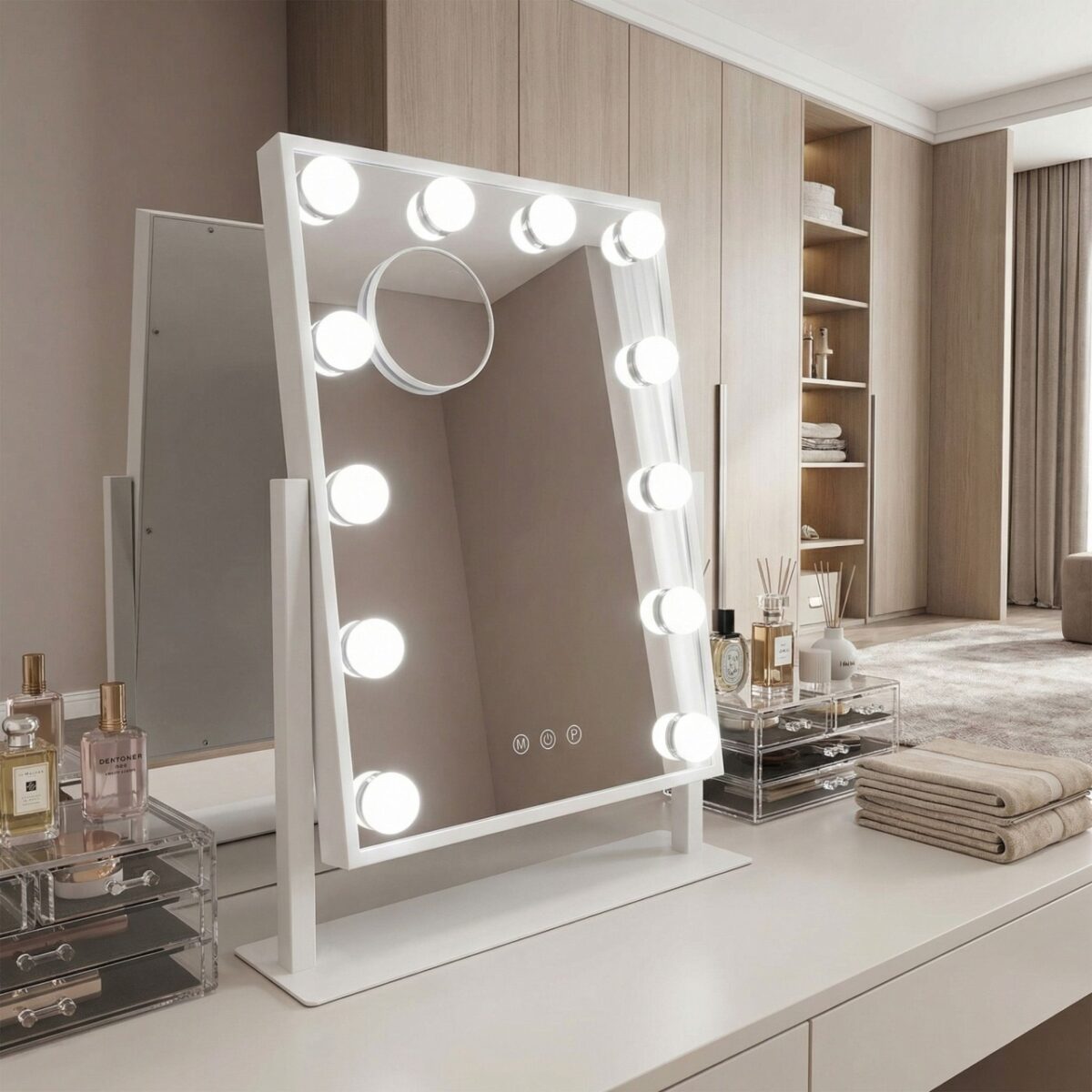 Specchio cosmetico LED HOLLYWOOD White – 30x40 cm - immagine 4
