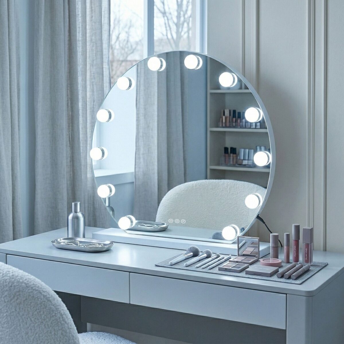 Specchio LED HOLLYWOOD White – Ø50 cm - immagine 3