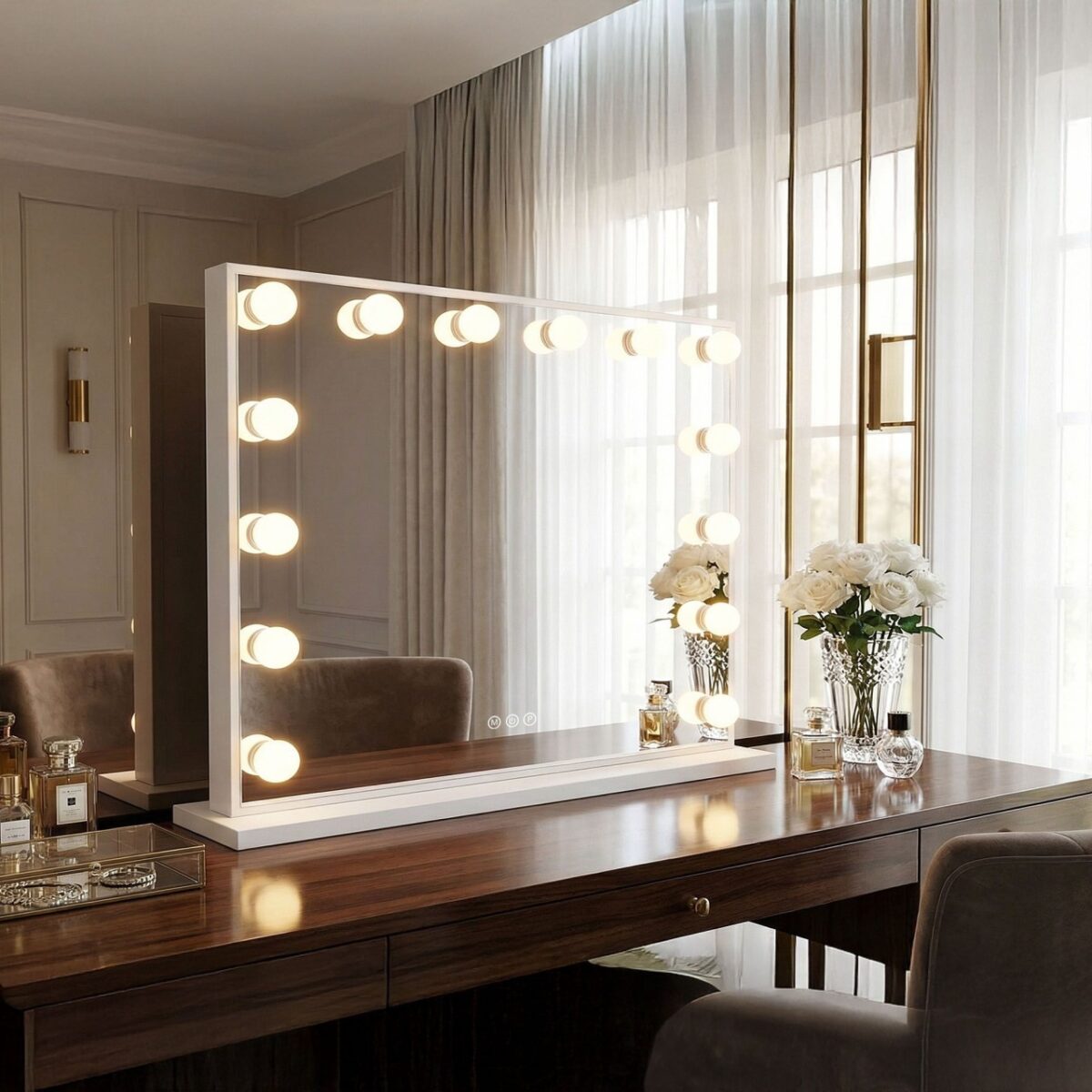 Specchio LED HOLLYWOOD White – 80x60 cm - immagine 4