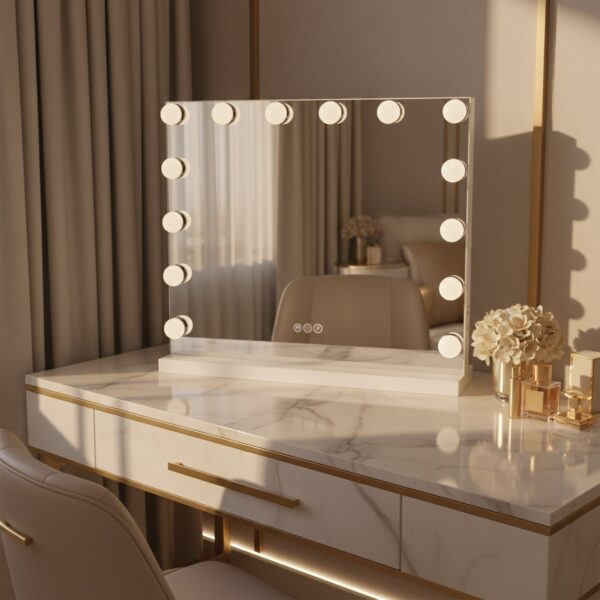 Specchio LED HOLLYWOOD White – 58x45 cm