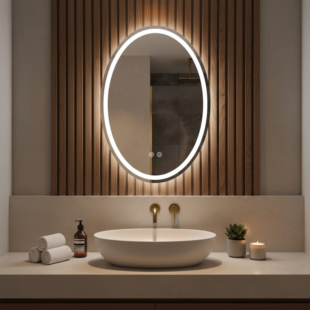 Specchio LED Marco – 60×80 cm - immagine 2