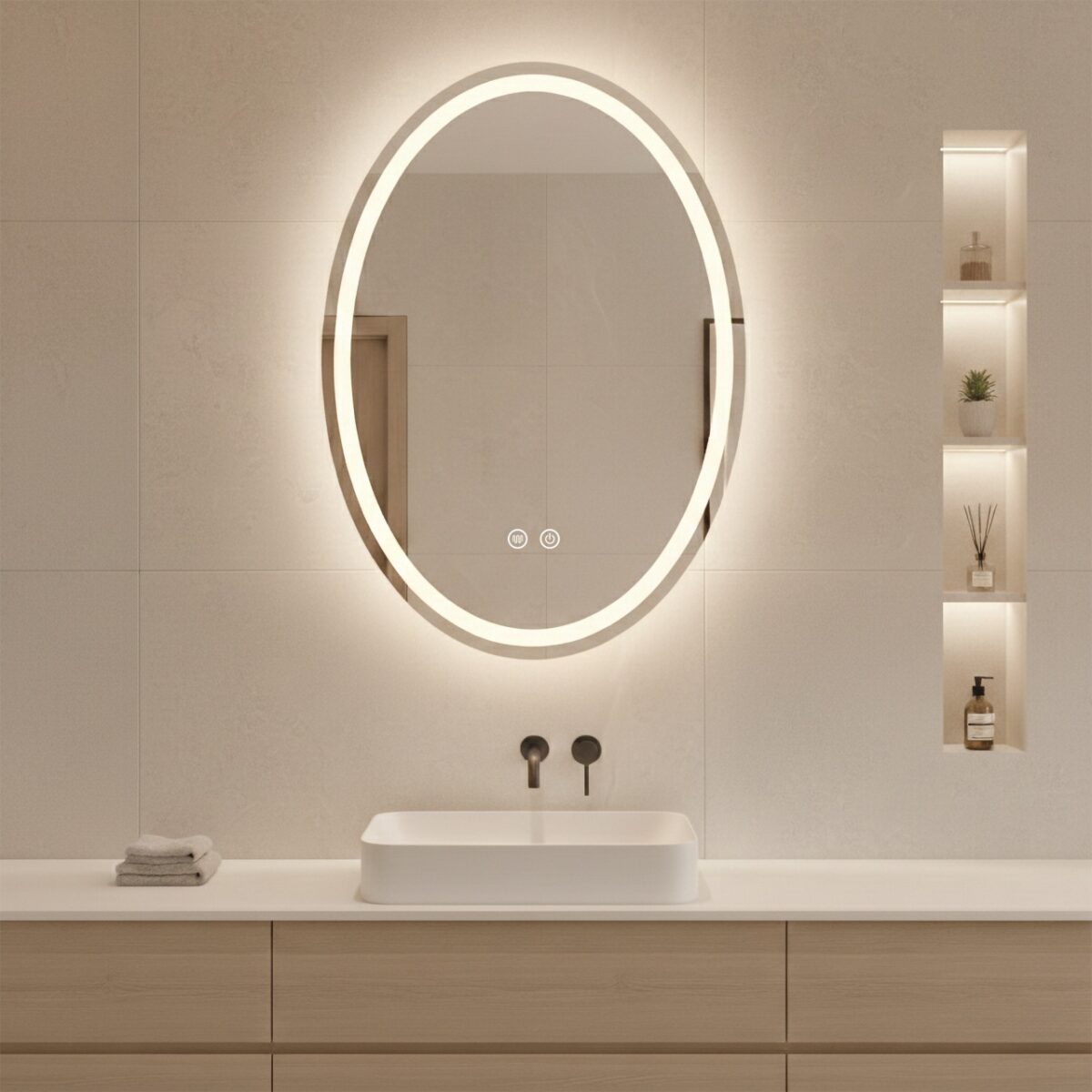 Specchio LED Marco – 60×80 cm - immagine 3