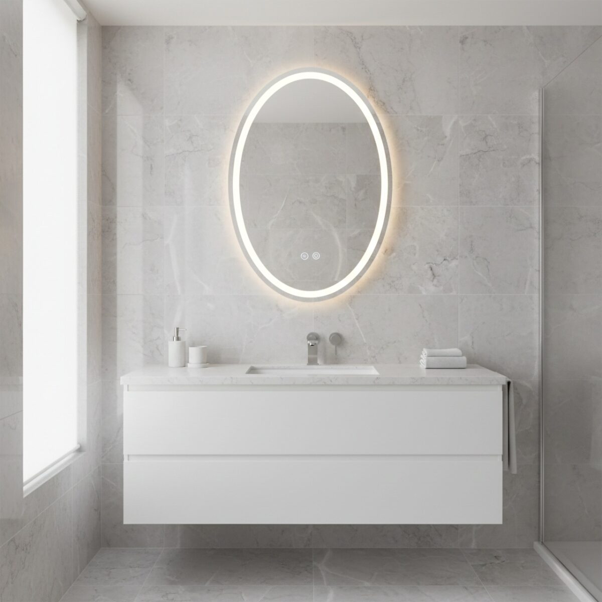 Specchio LED Marco – 60×80 cm - immagine 6
