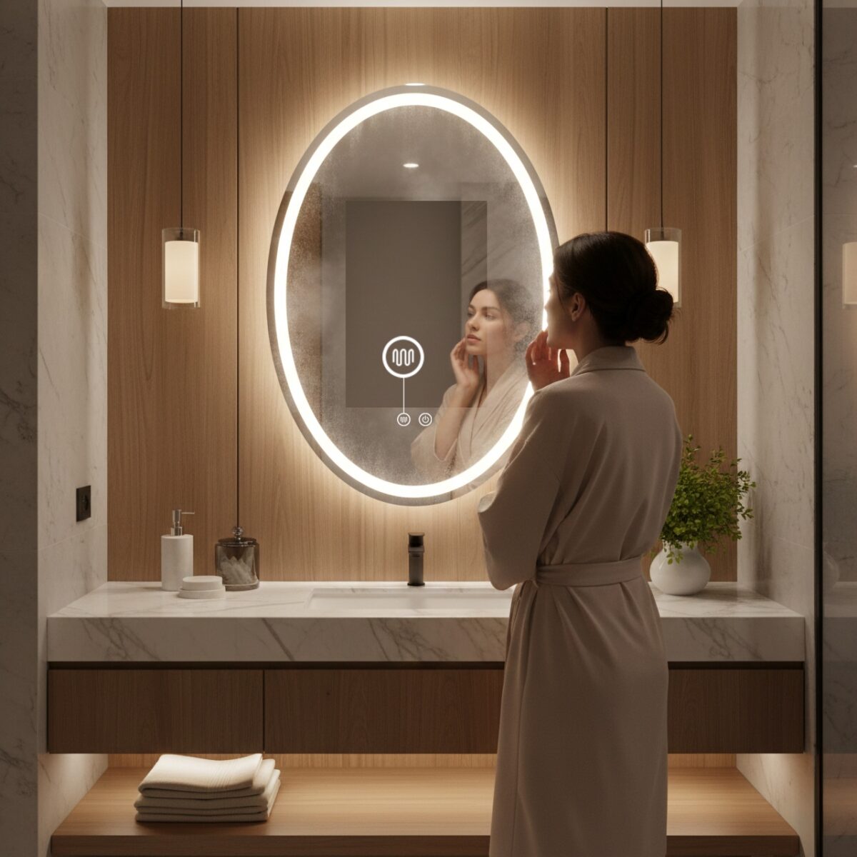 Specchio LED Marco – 60×80 cm - immagine 7