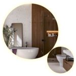 Set di specchi LED R-8040 con illuminazione – Ø80 cm + Ø40 cm
