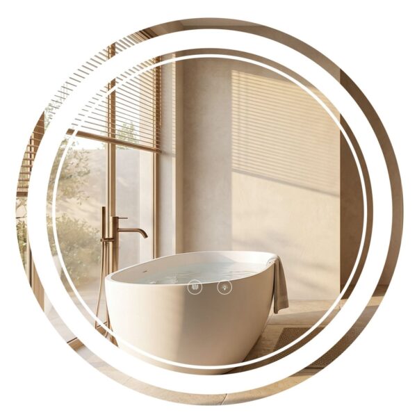 Specchio LED SOFT con doppia illuminazione decorativa – Ø90 cm
