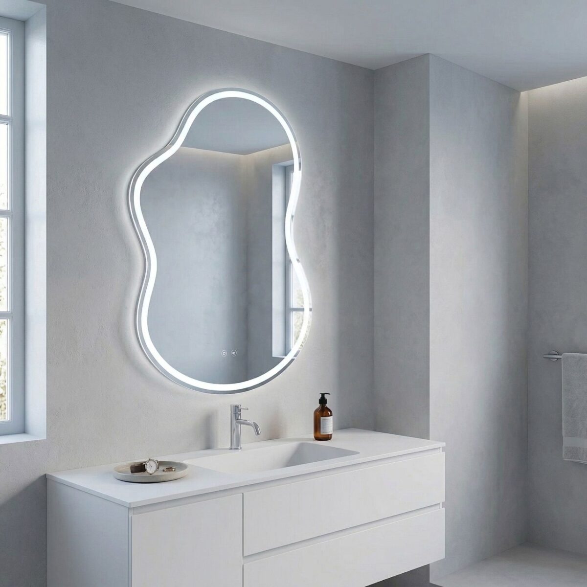 Specchio LED UNO – 80x55 cm - immagine 4