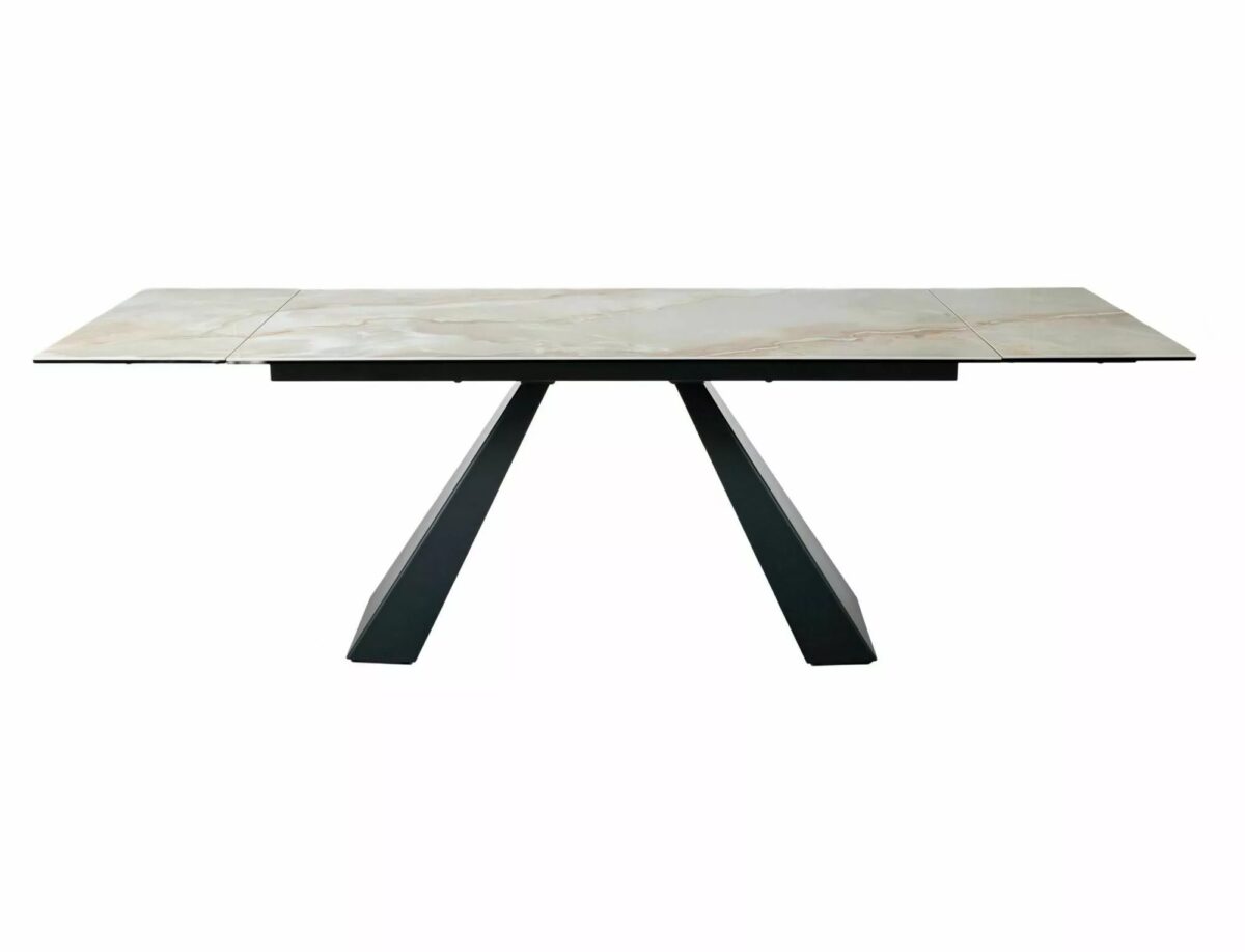 Tavolo SALVADORE Ceramic allungabile in ceramica Onice Oro e nero – 160-240×90 cm - immagine 3