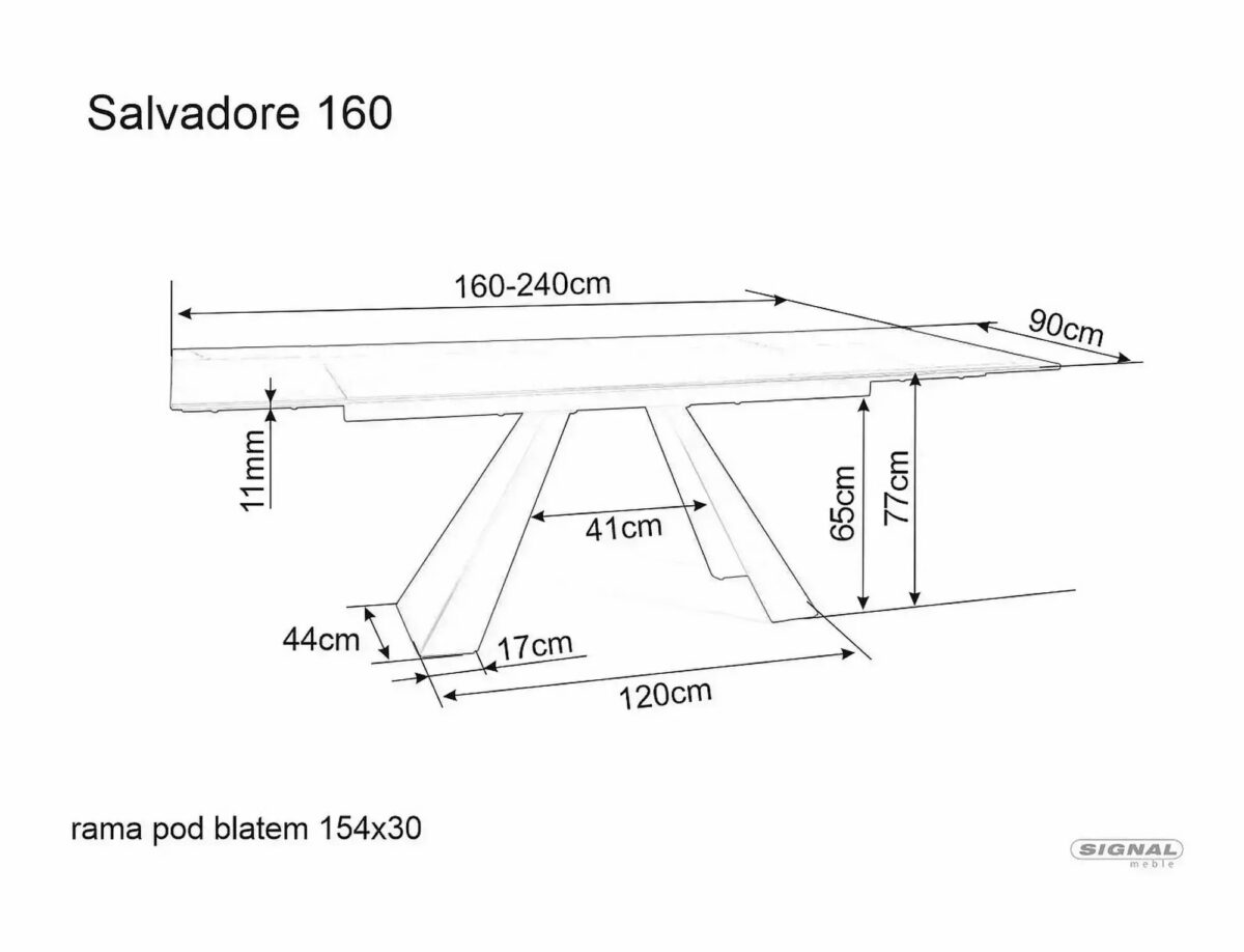 Tavolo SALVADORE Ceramic allungabile in ceramica Onice Oro e nero – 160-240×90 cm - immagine 4