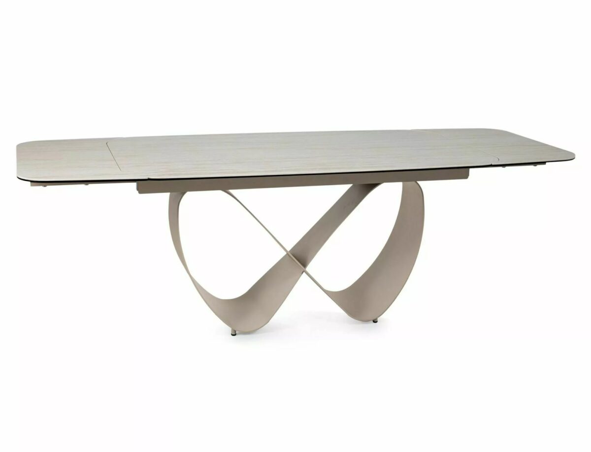 Tavolo INFINITY Ceramic allungabile in ceramica Travertino beige e cashmere – 160-236×95 cm - immagine 8